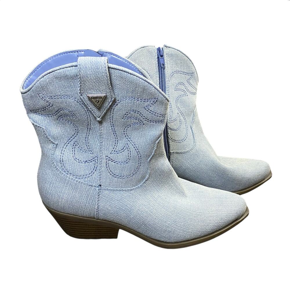 GUESS Western Denim Ankle Boots NWOT - 8